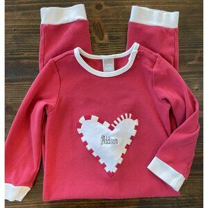 Hallmark Baby Red & Creamy White "Addison Embroidered Romper Sz 1 1/2 To 2 Years